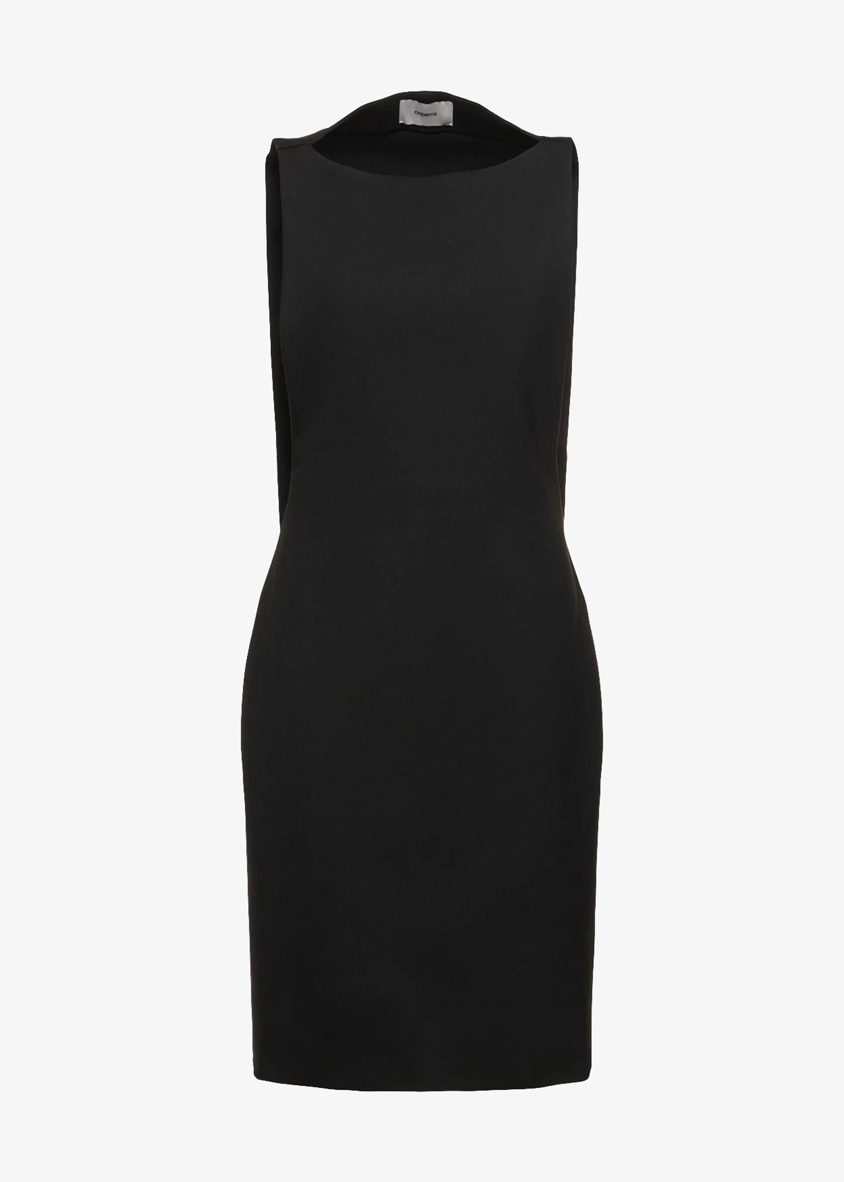Coperni Open Back Cape Dress - Black