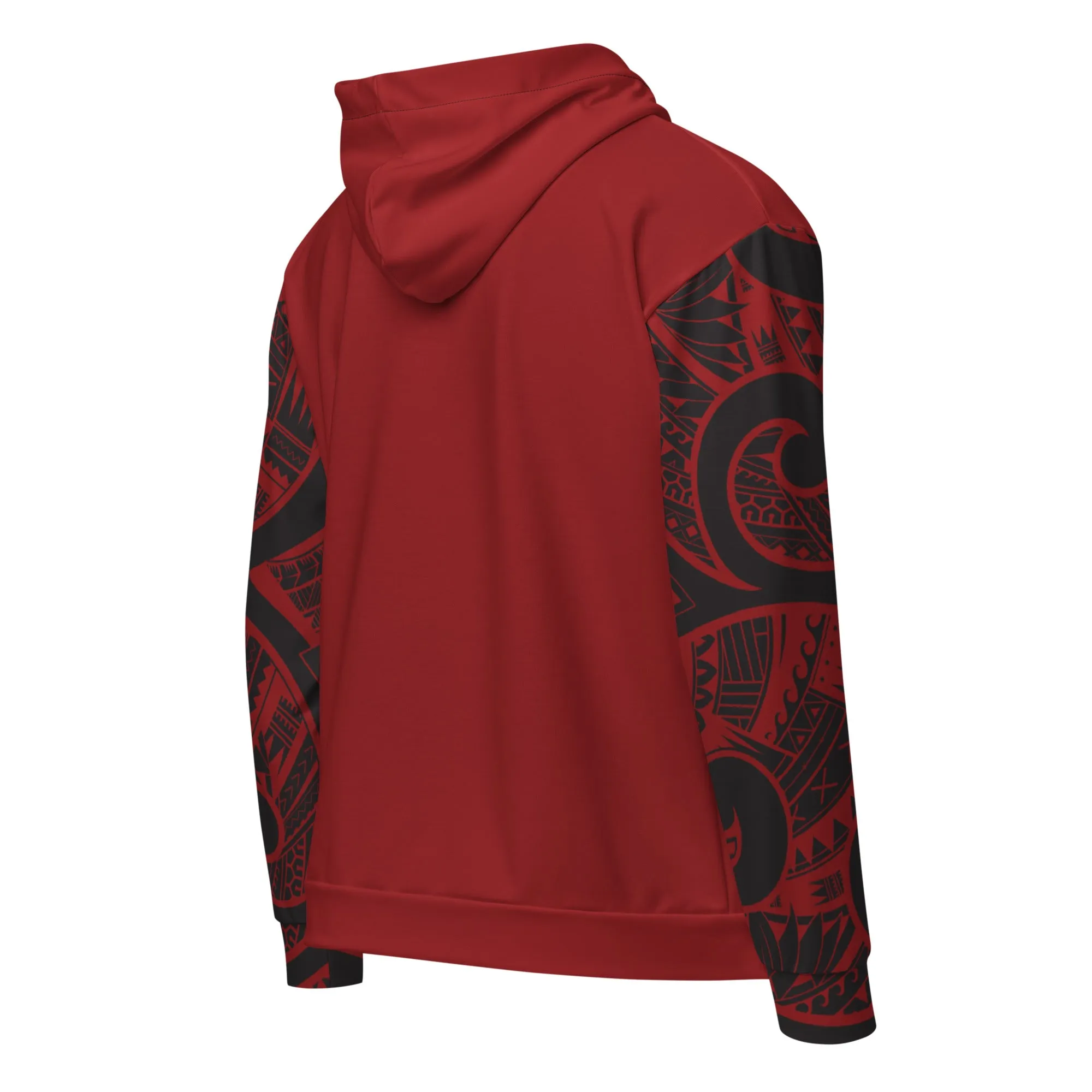 Crimson Tribal Zip Up Hoodie