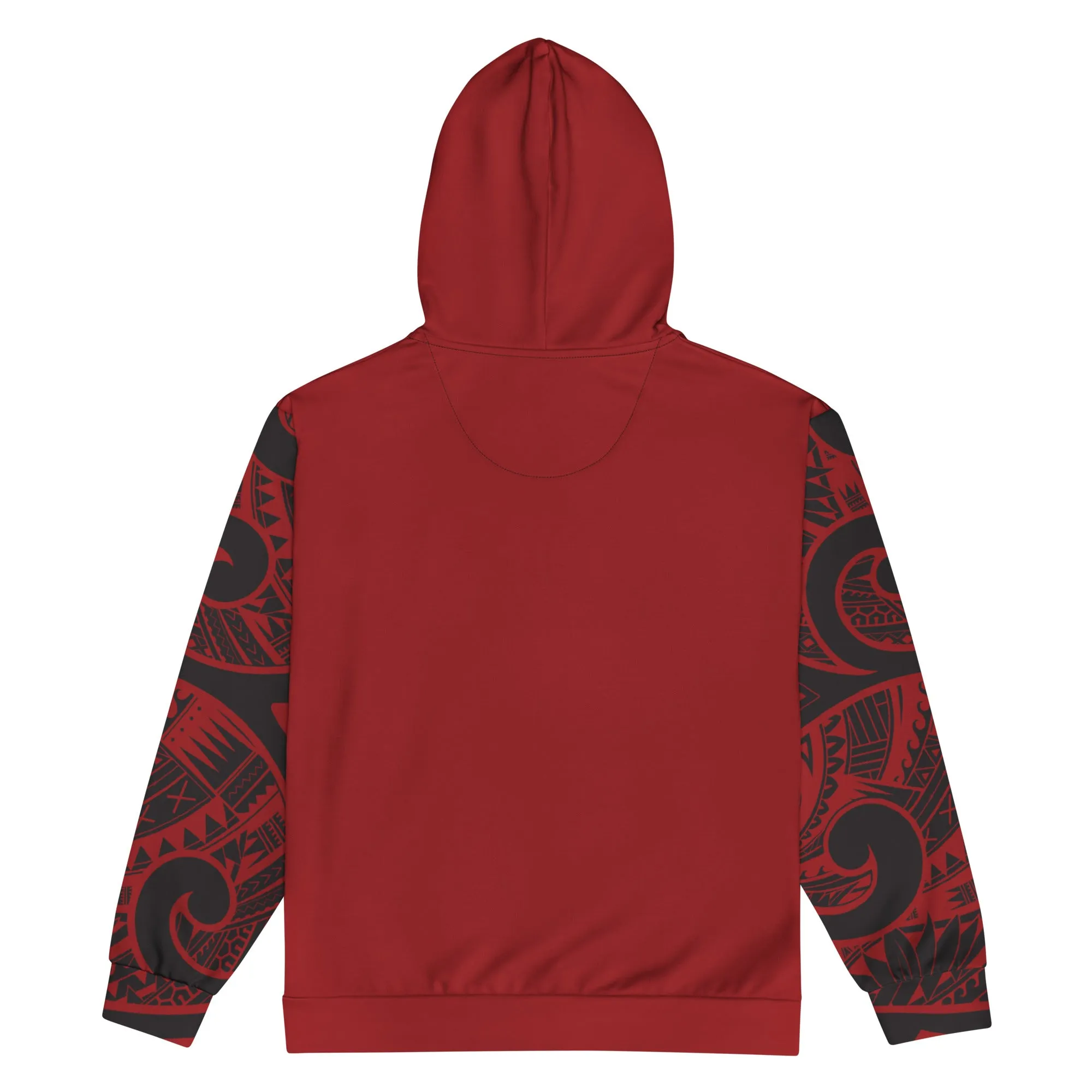 Crimson Tribal Zip Up Hoodie