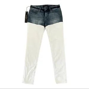 Cult of Individuality Womens Zen Mid-Rise Skinny Jeans 26 Hemm Two-Toned Casual