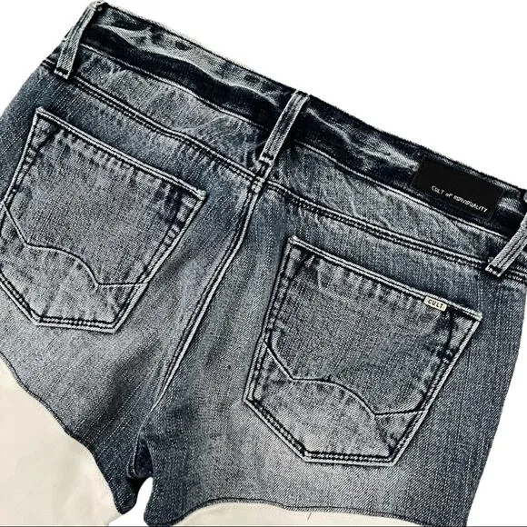 Cult of Individuality Womens Zen Mid-Rise Skinny Jeans 26 Hemm Two-Toned Casual