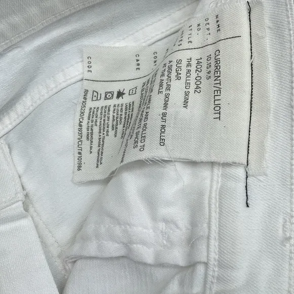 Current Elliott The Rolled Skinny Jeans in Sugar