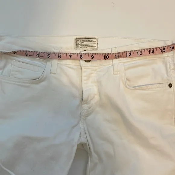 Current Elliott The Rolled Skinny Jeans in Sugar