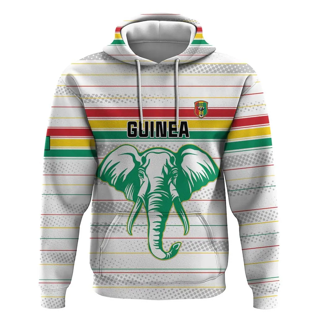 Custom Afro Guinee Football Zip Hoodie Go Syli National LT15