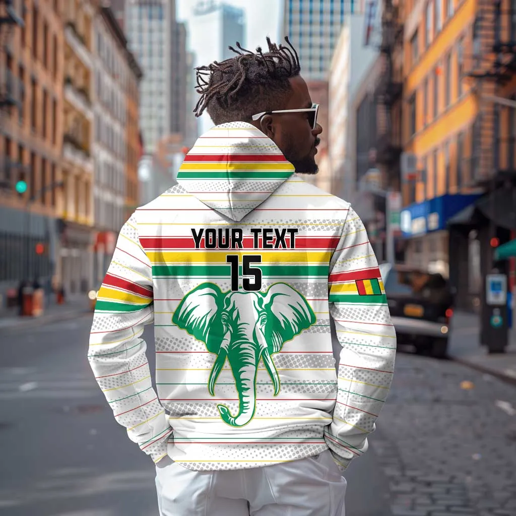 Custom Afro Guinee Football Zip Hoodie Go Syli National LT15