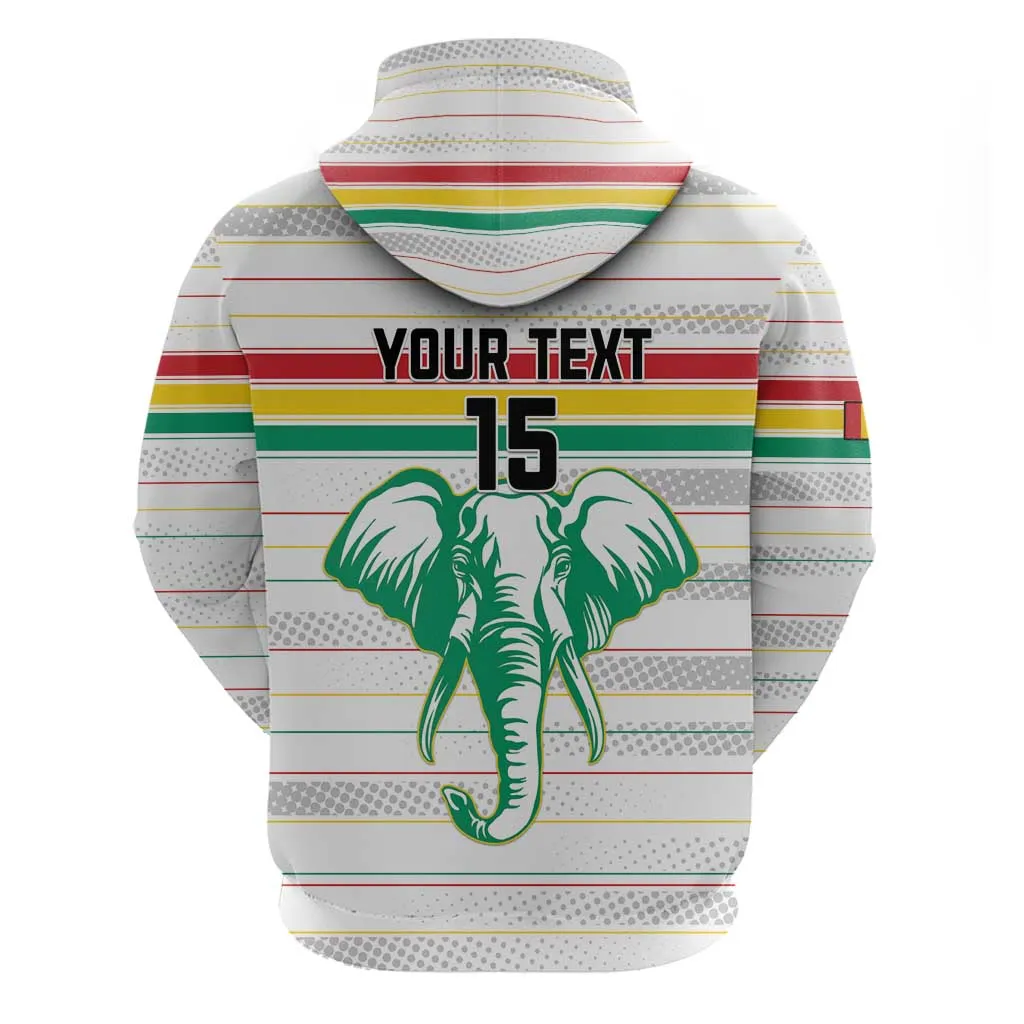 Custom Afro Guinee Football Zip Hoodie Go Syli National LT15