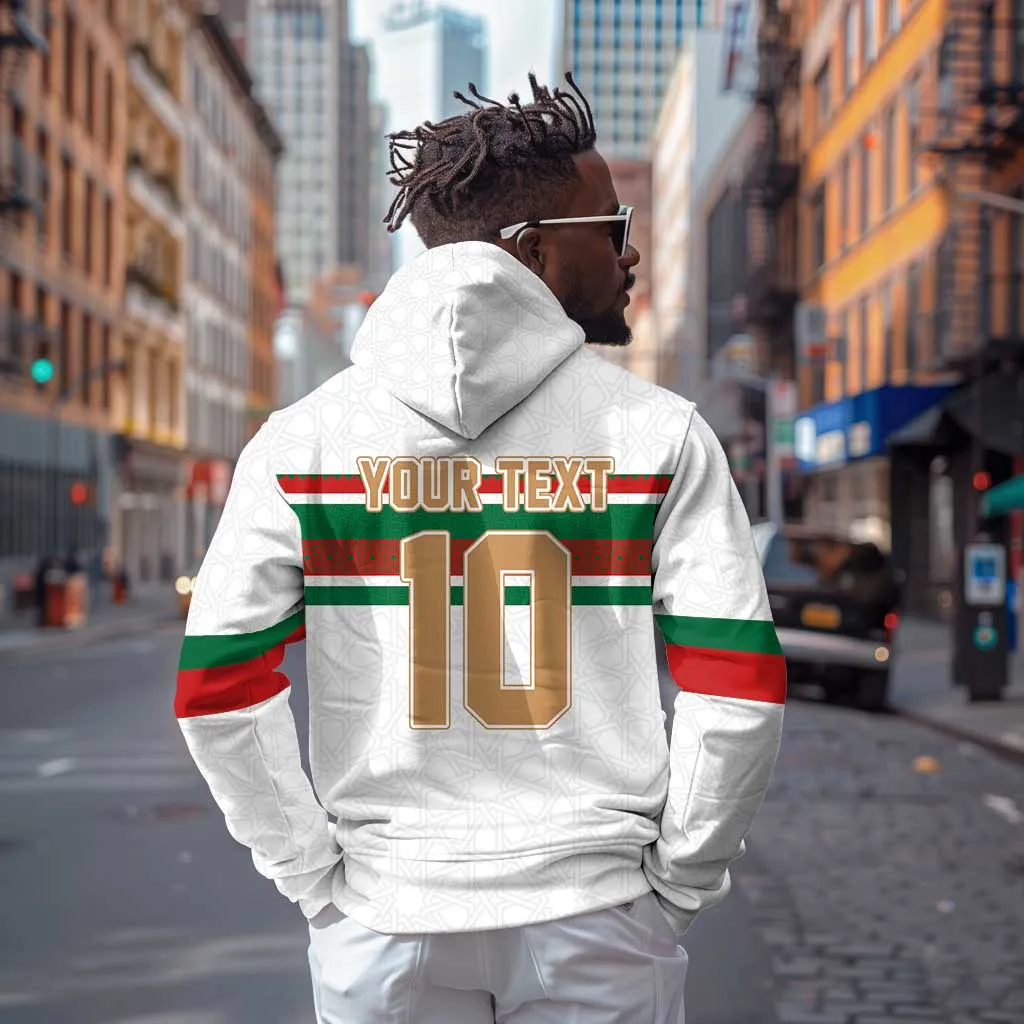 Custom Moroccan Football Zip Hoodie The Hunt of Atlas Lions LT03
