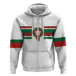 Custom Moroccan Football Zip Hoodie The Hunt of Atlas Lions LT03