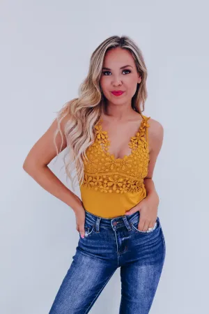 Dainty Daisy Crochet Tank - Yellow