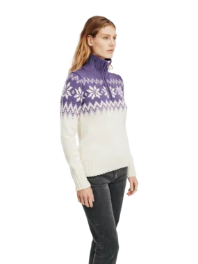 Dale of Norway | Myking Fem Sweater | Women's | Dark Purple/Purple/Off White