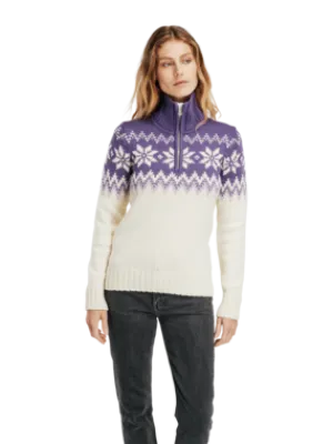 Dale of Norway | Myking Fem Sweater | Women's | Dark Purple/Purple/Off White