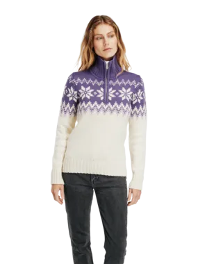 Dale of Norway | Myking Fem Sweater | Women's | Dark Purple/Purple/Off White
