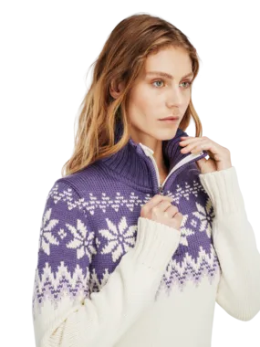 Dale of Norway | Myking Fem Sweater | Women's | Dark Purple/Purple/Off White