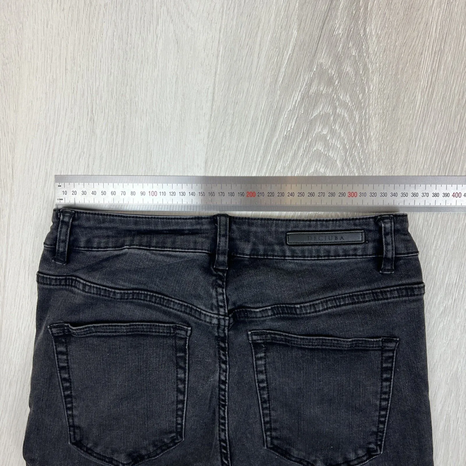 Decjuba Womens Skinny Black Denim Jeans Size 12