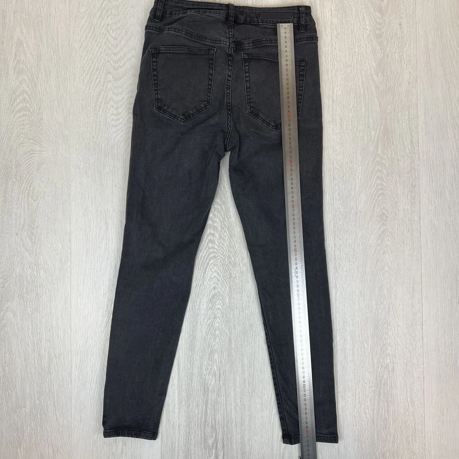 Decjuba Womens Skinny Black Denim Jeans Size 12