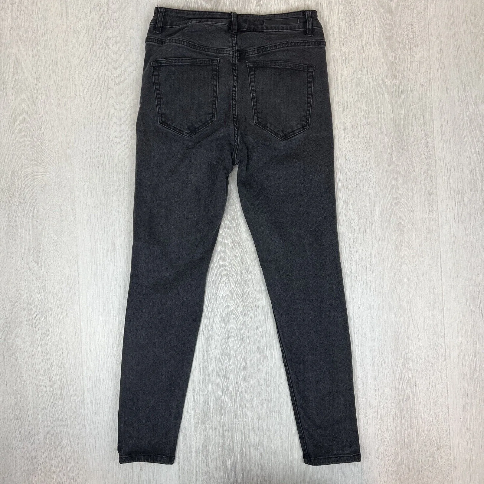 Decjuba Womens Skinny Black Denim Jeans Size 12