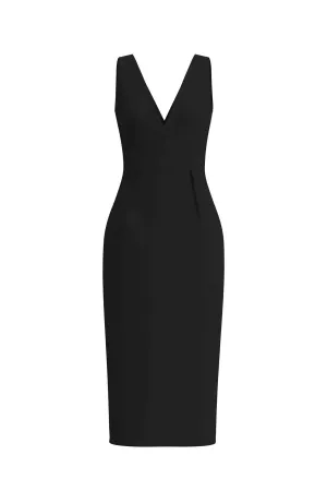 DEEP  V-NECKLINE DRESS