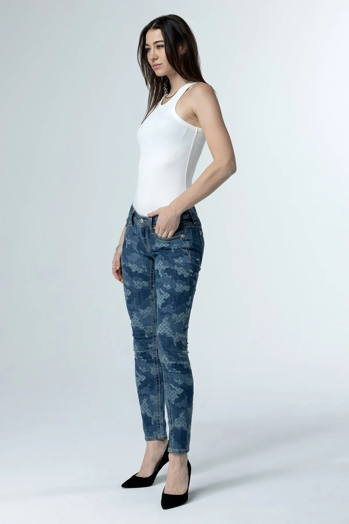 Denim Camo Skinny Jeans