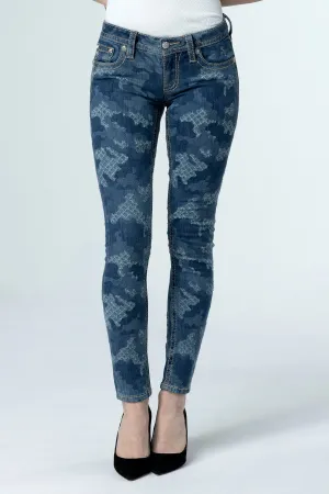 Denim Camo Skinny Jeans