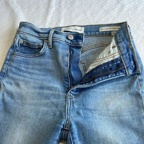 Denim Forum Lola High Rise Skinny Crop Jeans Size 26