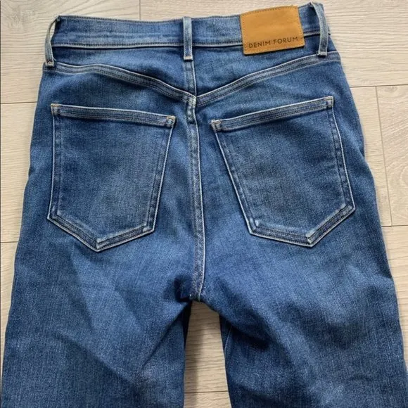 Denim Forum The Lola High Rise Skinny Ankle Jeans
