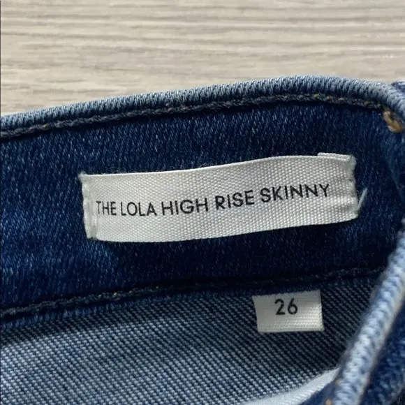 Denim Forum The Lola High Rise Skinny Ankle Jeans