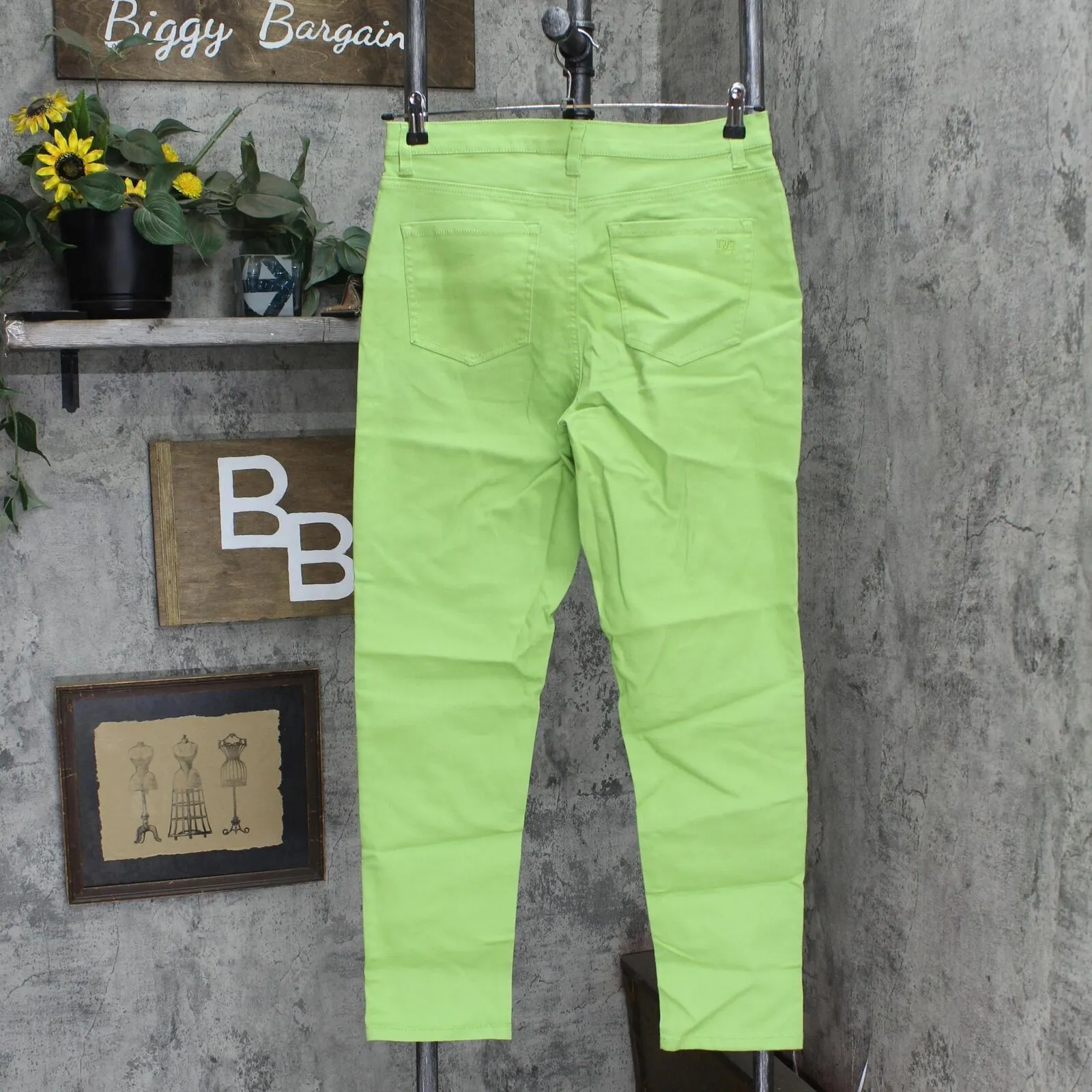 DG2 by Diane Gilman Womens Virtual Stretch Skinny Jean 655140 Green 12