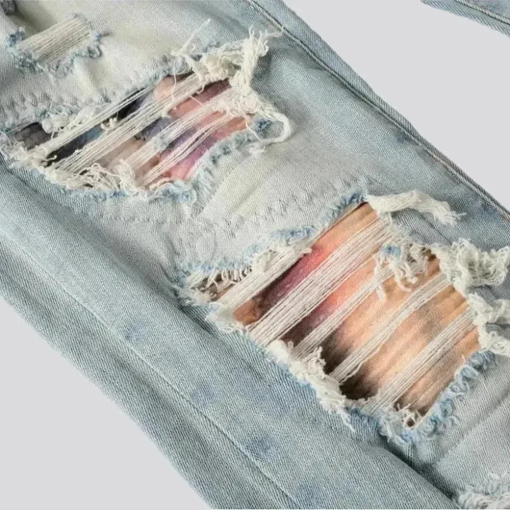 Distressed skinny jeans for men