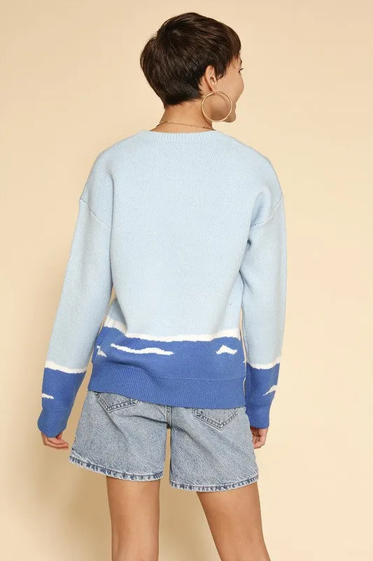 Dolphin knit sweater