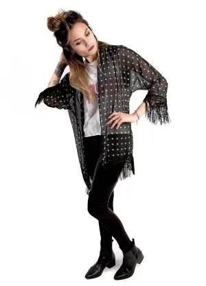 Don't Cross Me Fringe Kimono