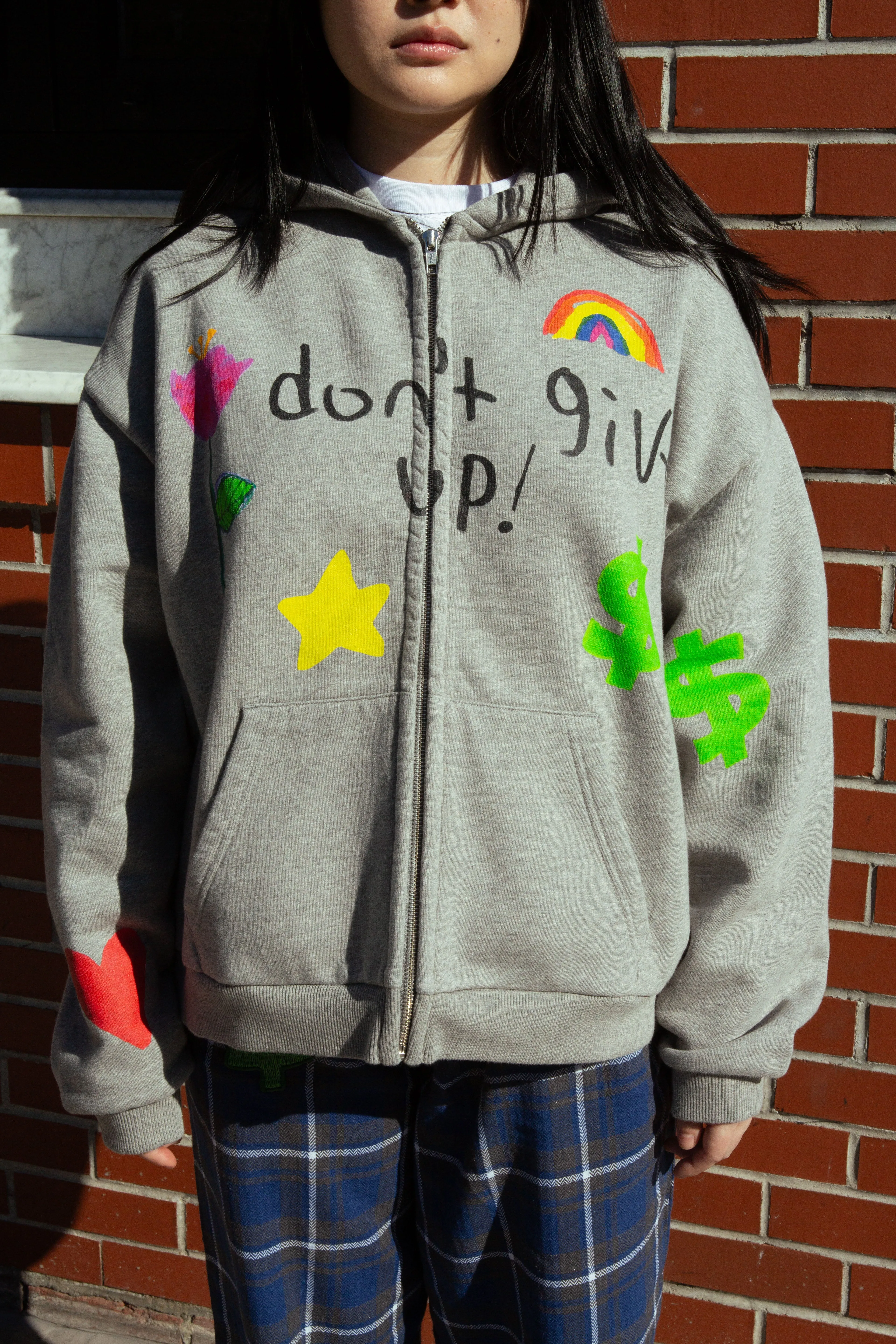 Don't Give Up Zip Up Hoodie