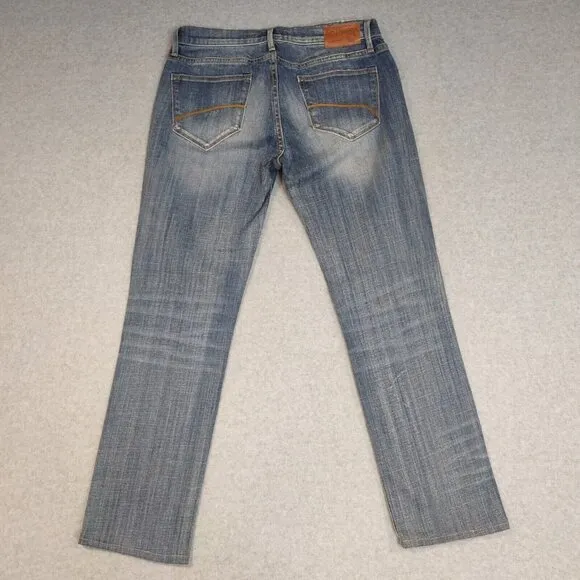 Driftwood 28 Audrey Stretch Cotton Blend Straight Low Rise 90s 00s Blue Jeans