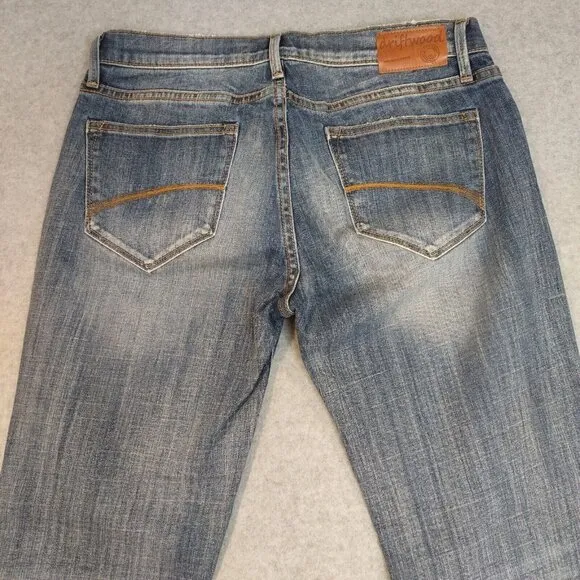 Driftwood 28 Audrey Stretch Cotton Blend Straight Low Rise 90s 00s Blue Jeans