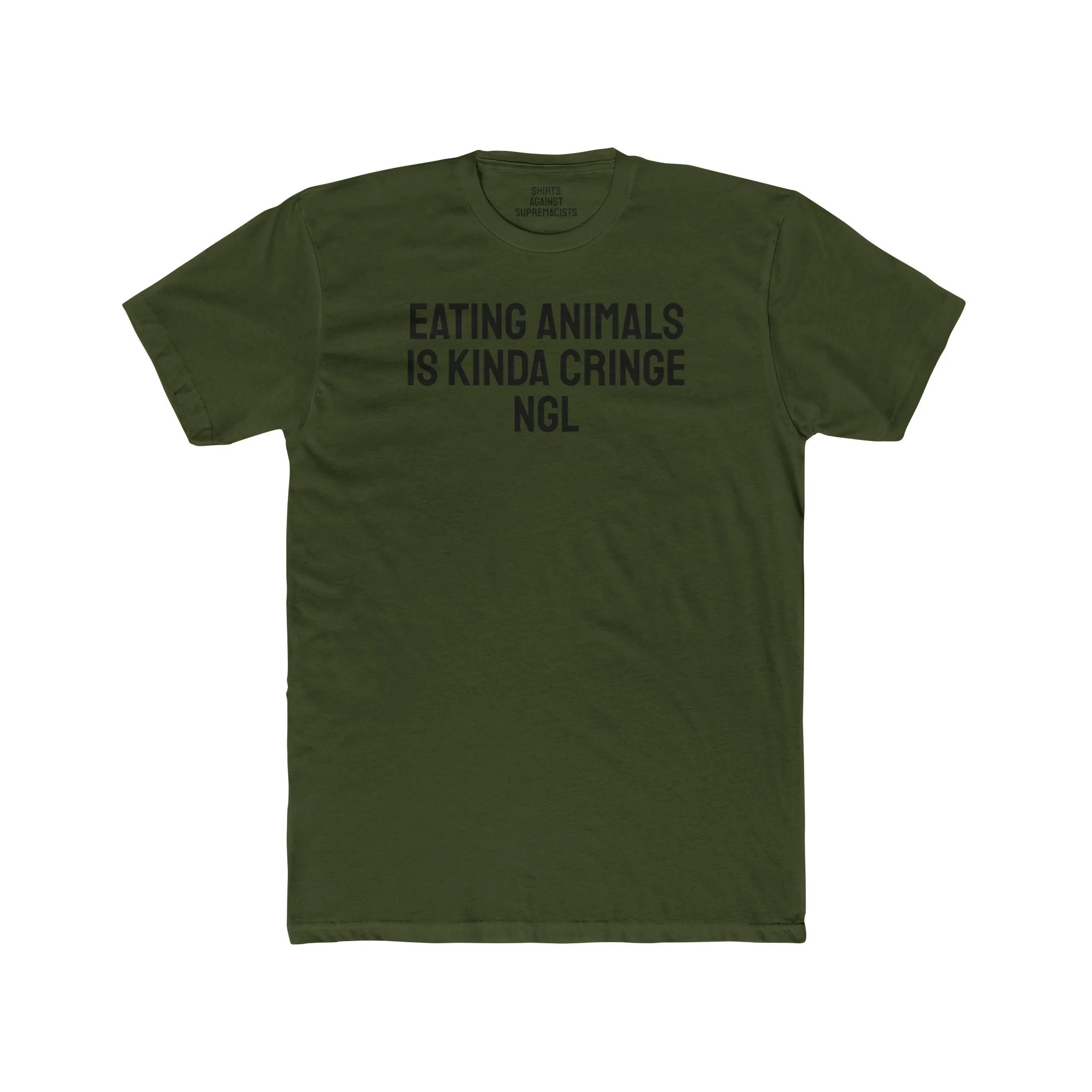 Eating Animals Is Kinda Cringe NGL - Unisex Cotton Crew Tee