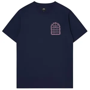 Edwin Sake and Roses  T-Shirt Maritime Blue