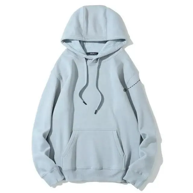 Elegant Hoodie Women High Quality Cotton Hoodies Sweatshirts Thick Fleece Winter Autumn Oversized Warm Hooded Sweatshirt Woman Men's Fleece Hoodies Hip Hop Solid Color Style Autumn Hooded Sweatshirts