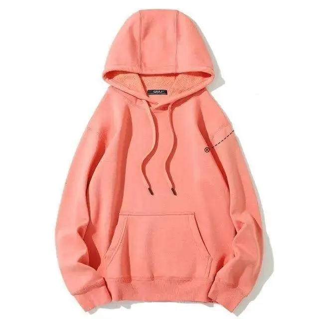 Elegant Hoodie Women High Quality Cotton Hoodies Sweatshirts Thick Fleece Winter Autumn Oversized Warm Hooded Sweatshirt Woman Men's Fleece Hoodies Hip Hop Solid Color Style Autumn Hooded Sweatshirts