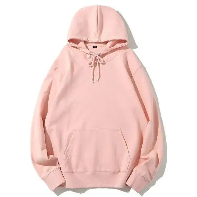 Elegant Hoodie Women High Quality Cotton Hoodies Sweatshirts Thick Fleece Winter Autumn Oversized Warm Hooded Sweatshirt Woman Men's Fleece Hoodies Hip Hop Solid Color Style Autumn Hooded Sweatshirts