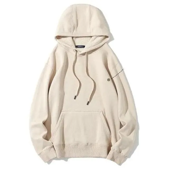 Elegant Hoodie Women High Quality Cotton Hoodies Sweatshirts Thick Fleece Winter Autumn Oversized Warm Hooded Sweatshirt Woman Men's Fleece Hoodies Hip Hop Solid Color Style Autumn Hooded Sweatshirts