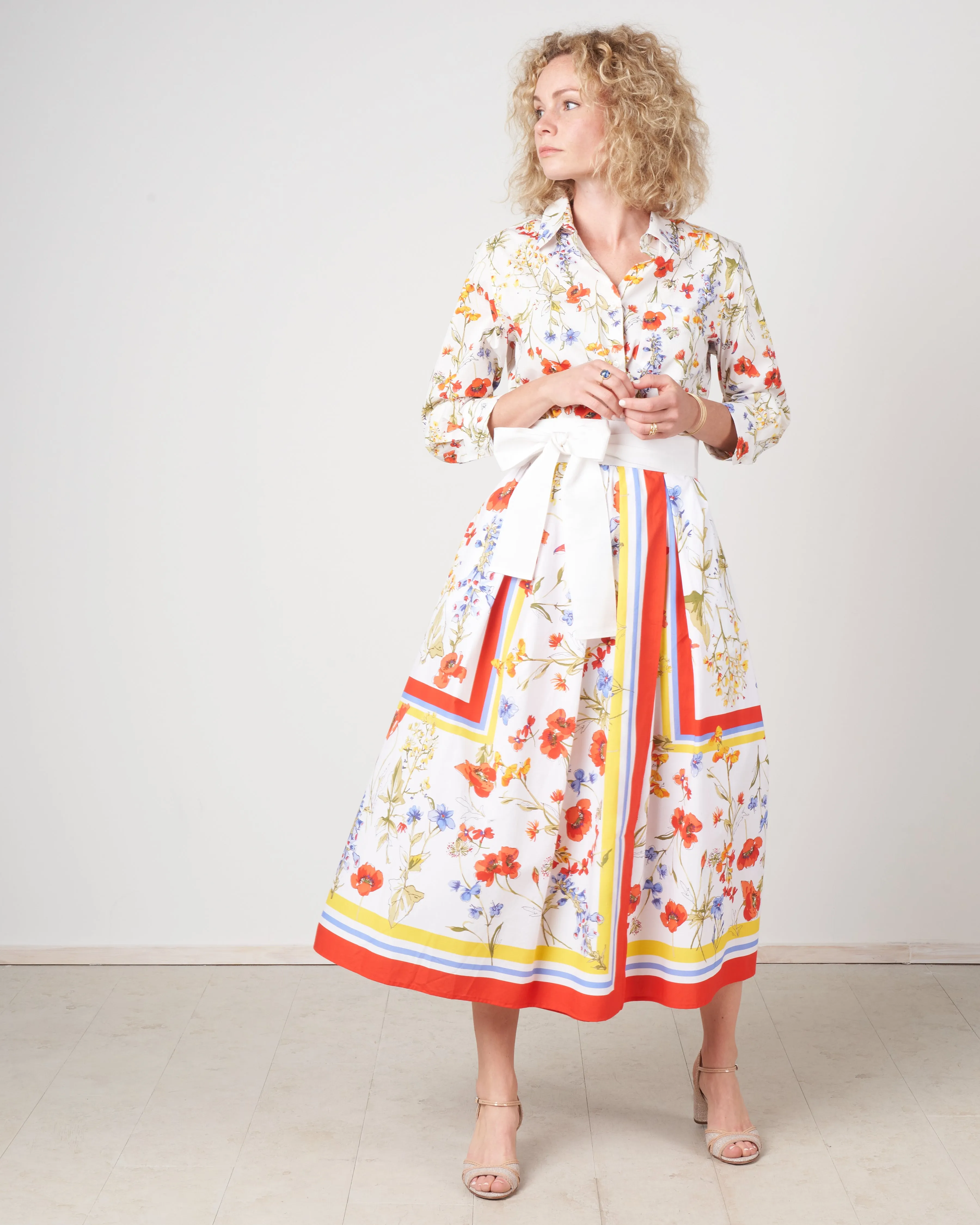 elenat dress - poppy wildflowers
