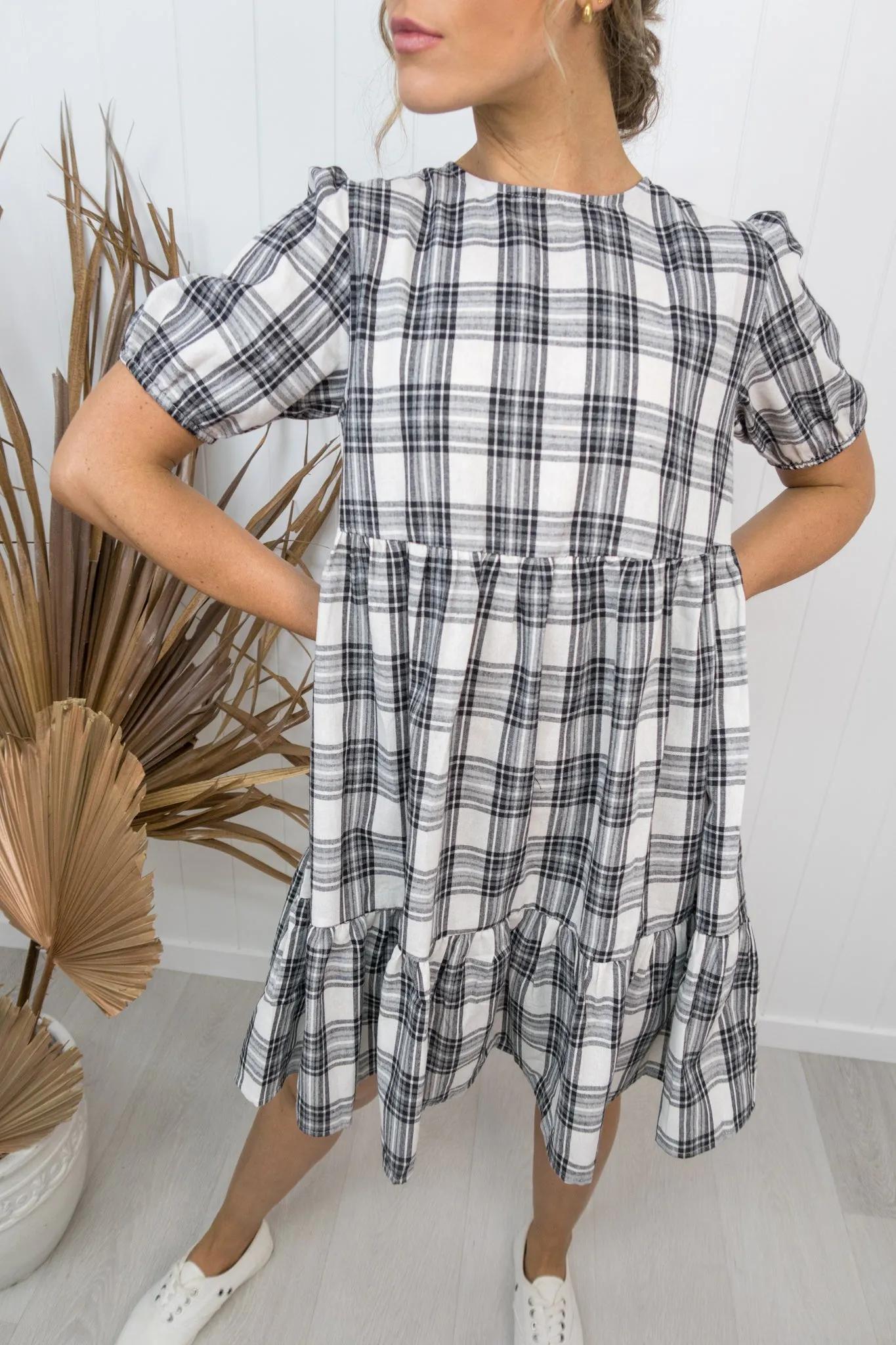 Emily Dress -Black/white check