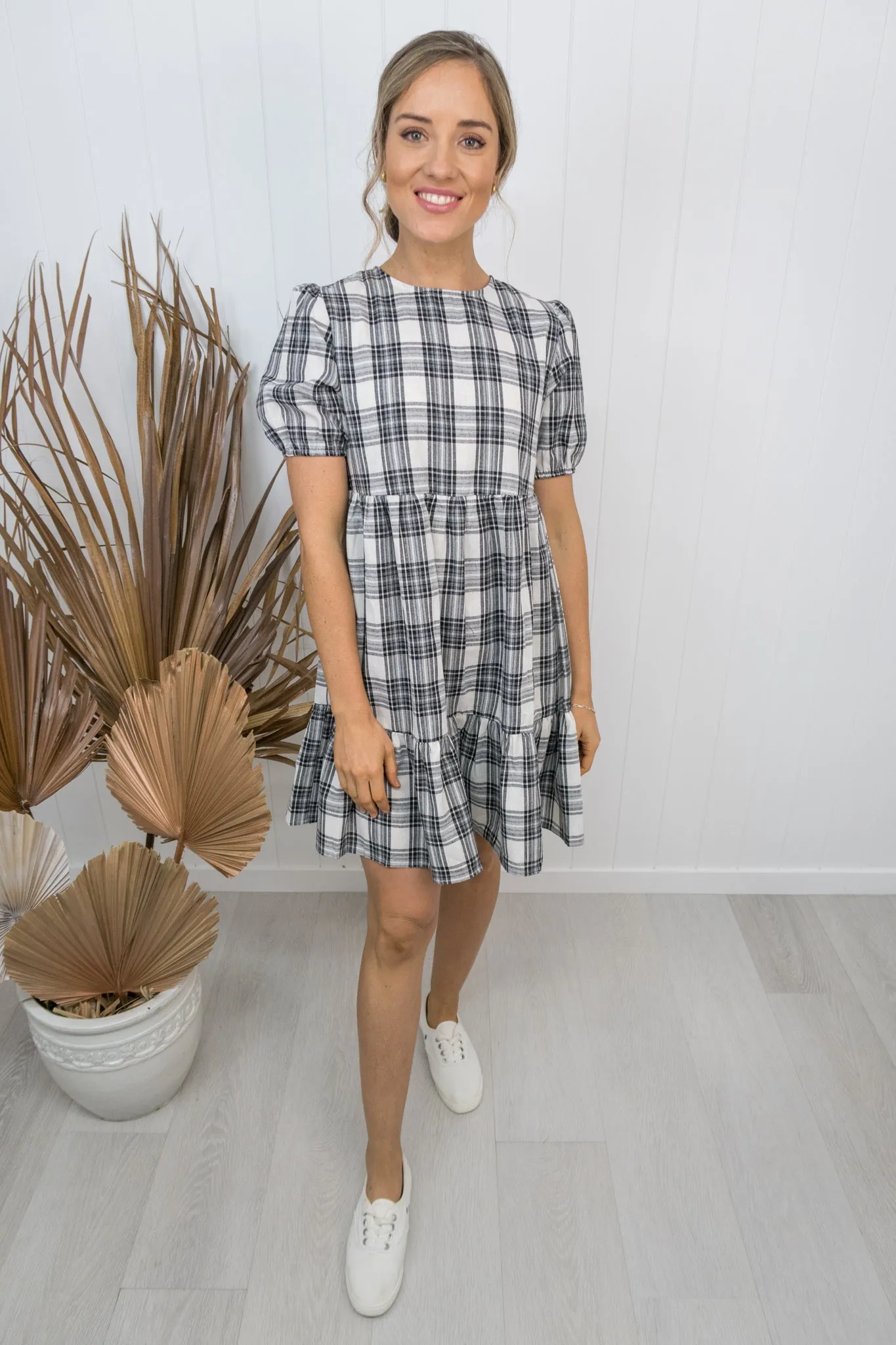 Emily Dress -Black/white check