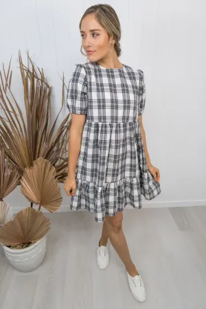 Emily Dress -Black/white check