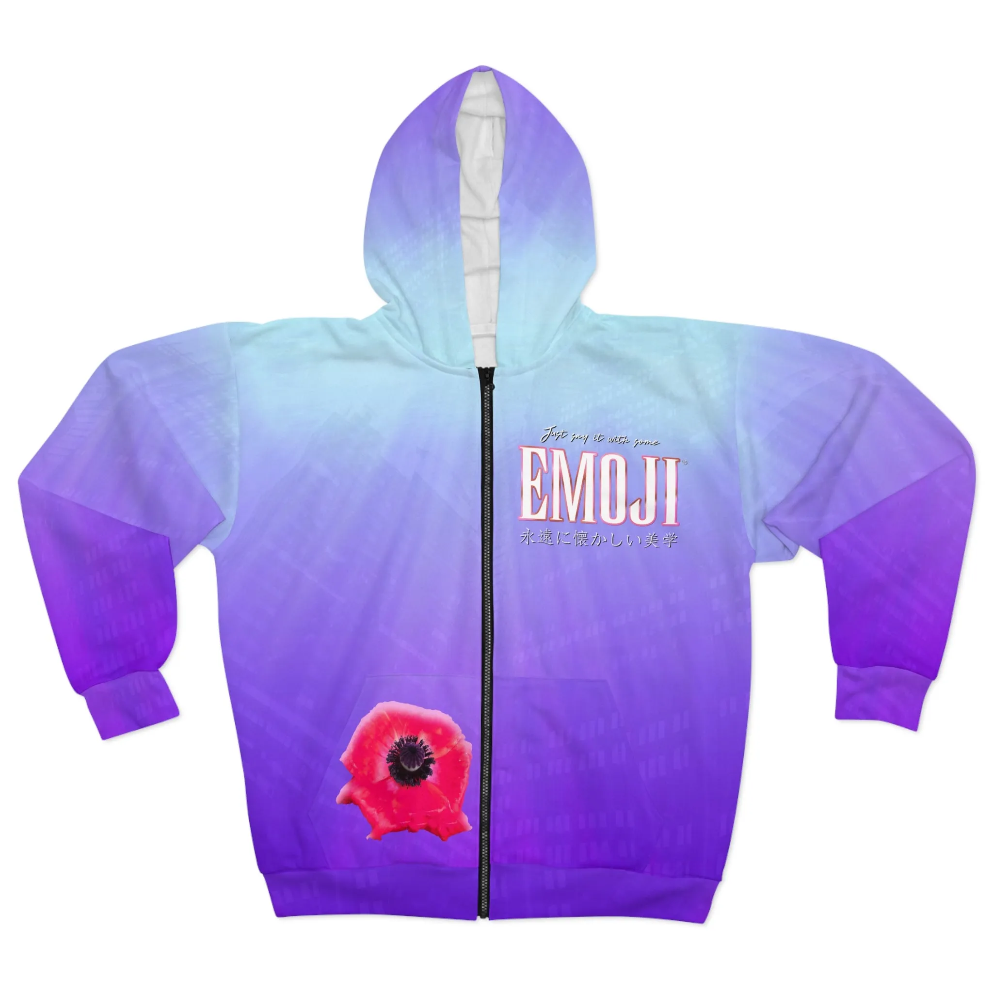 Emojional (Aqua) Zip Hoodie
