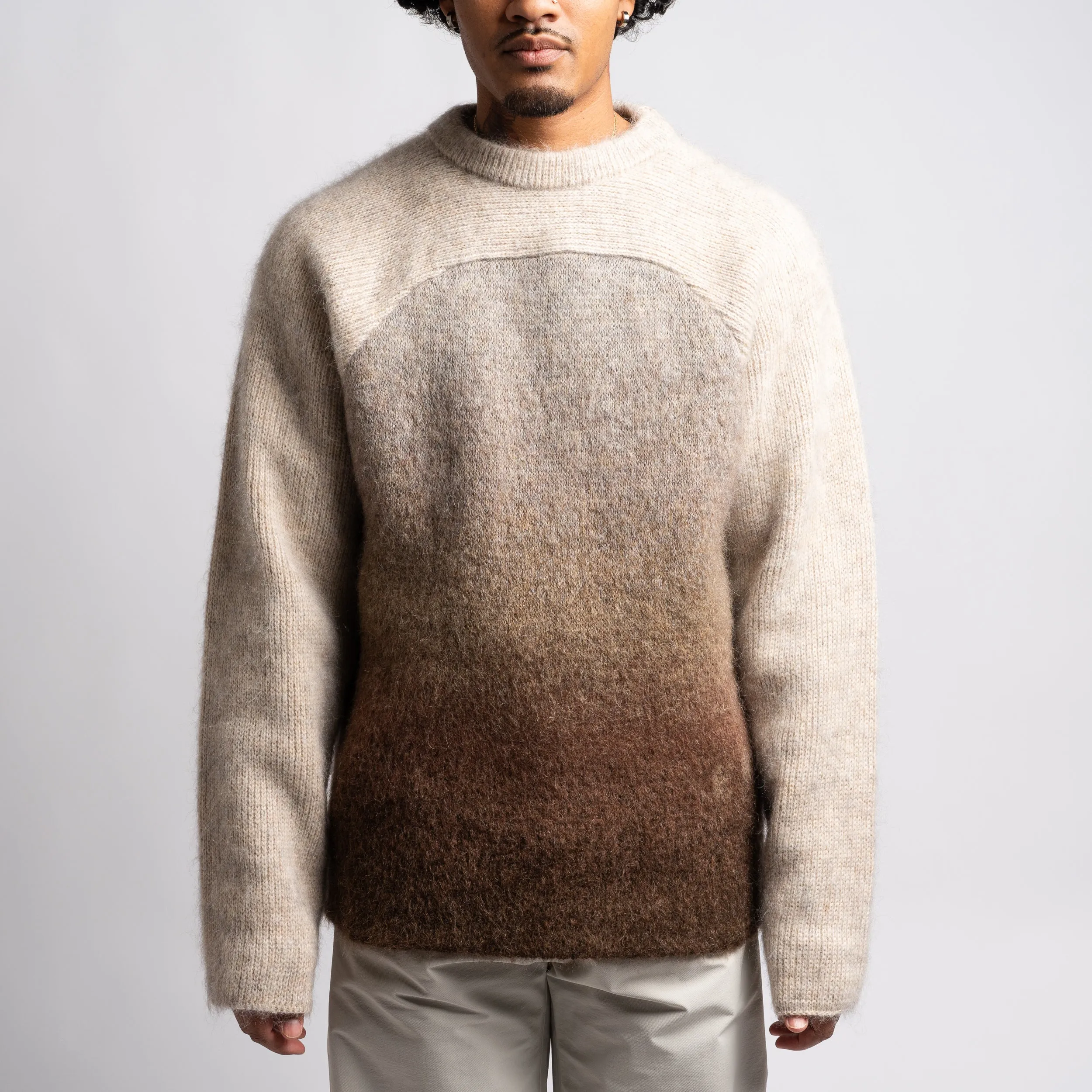 ERL Gradient Rainbow Sweater Knit ERL07N201 Brown