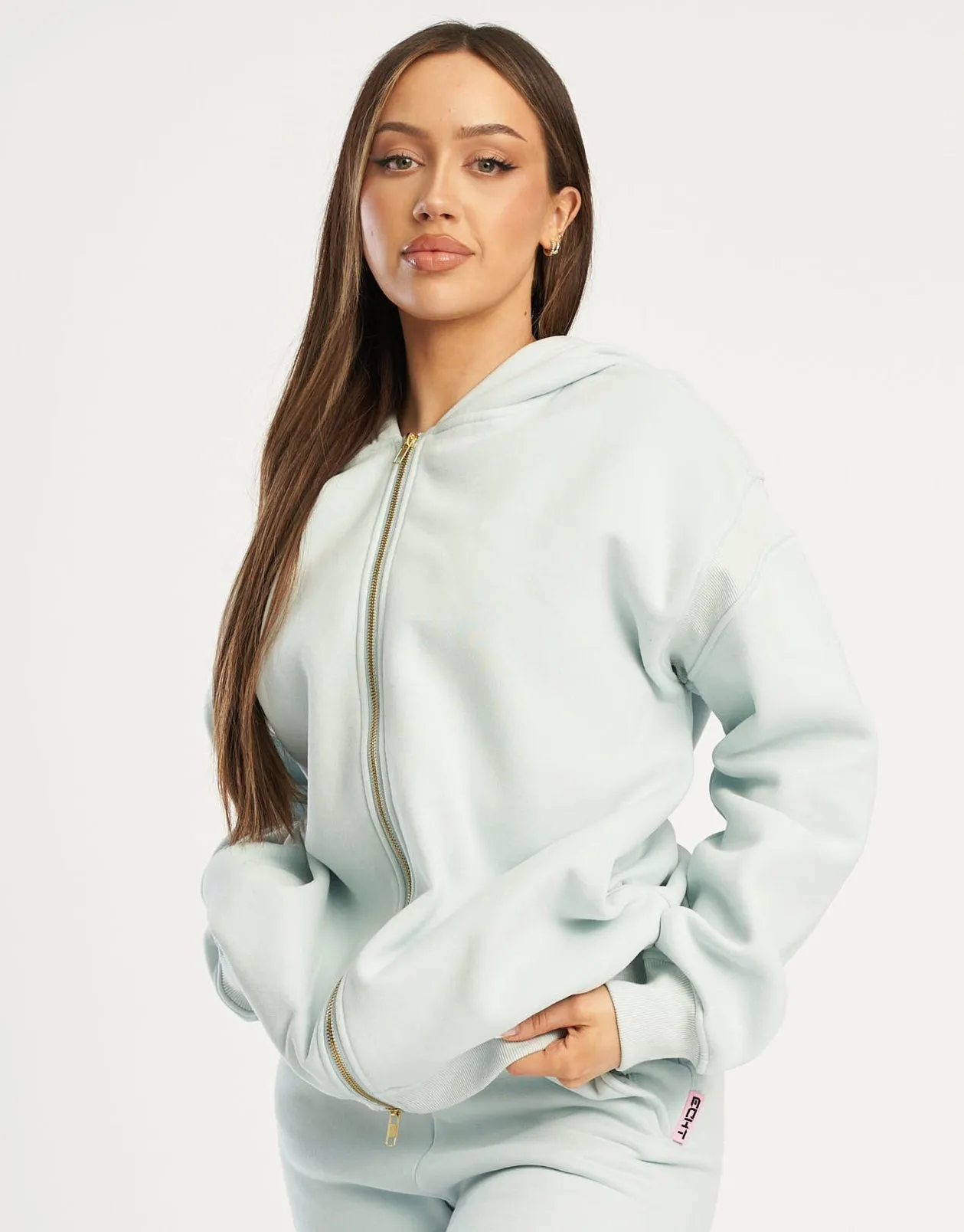 Essential Zip-Up Hoodie - Light Blue
