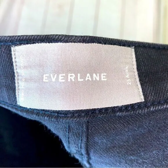 Everlane | Women's | High Rise | Straight | Ankle | Jeans | Black | Size 25