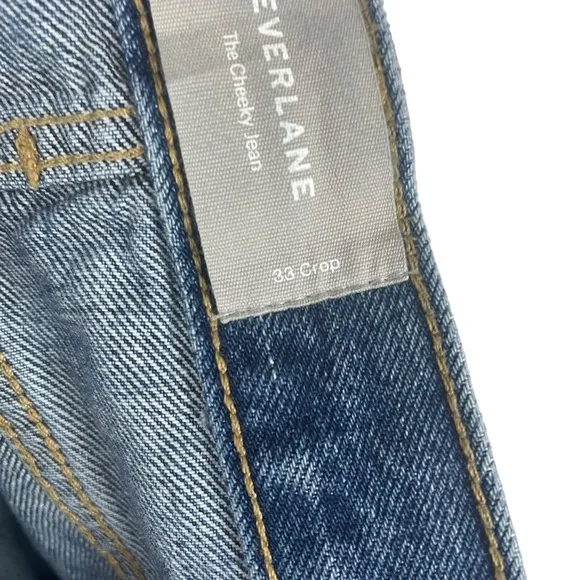 Everlane Women’s The Cheeky Distressed Crop Jean in Medium Wash Size 33