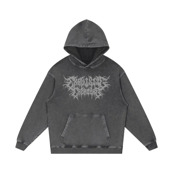 Exquisite Creature Acid Wash Oversize Hoodie Unisex