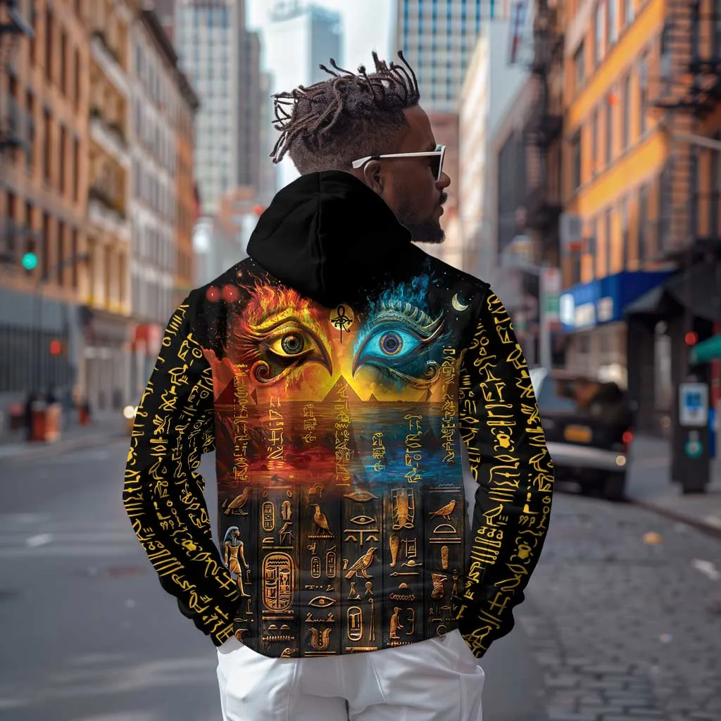 Eye of Ra and Eye of Horus Zip Hoodie Power and Magic Ancient Egyptian Mythology LT9